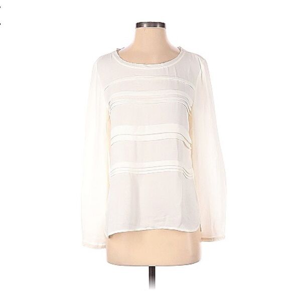 🌟Calvin Klein White Long Sleeve Blouse - Picture 1 of 2